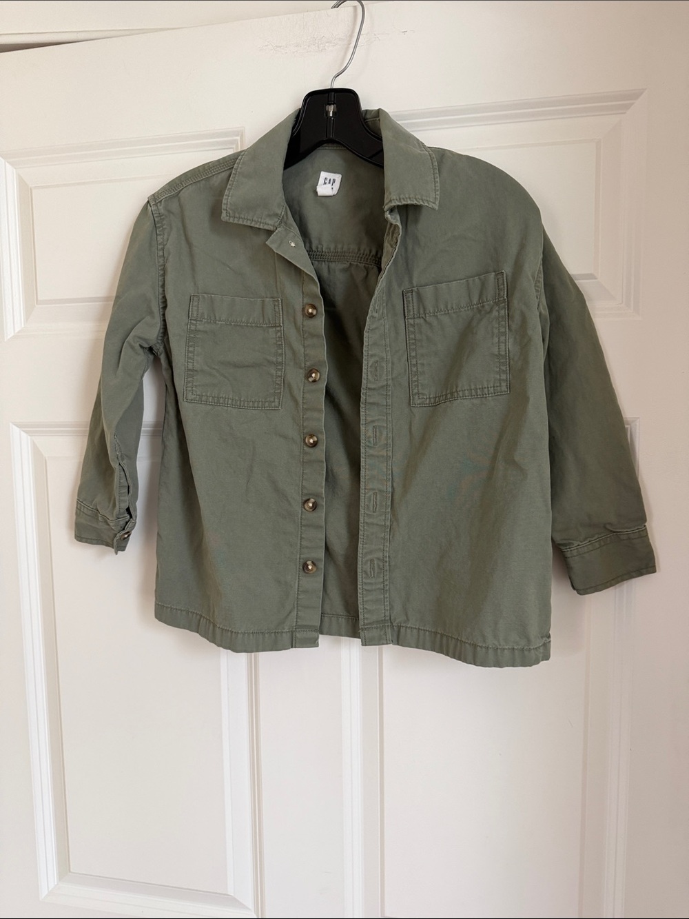 GAP Kids Olive Green Button-Front Jacket